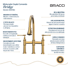 Duplo Comando Bridge Dourado Escovado