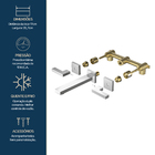 Duplo Comando De Parede Vercci Cromado