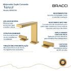 Duplo Comando Vercci Dourado Escovado