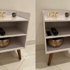 Duplo Criado Mudo Retrô Pé Palito Ajl Banheiro