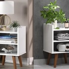 Duplo Criado Mudo Retrô Pé Palito Ajl Banheiro