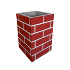 Duto Concreto 30x30x50cm Estilo Tijolo Aparente Vermelho Atacadão Lazer