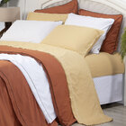 Duvet Solteiro Colorlife Liso Com Vivo Percal 200 Fios 100% A