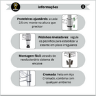 Eau012 Estante De Aço 5 Prateleiras Quadrada Cromada Aramada