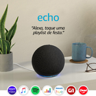 Echo 4G Smart Speaker Preto Alexa Amazon