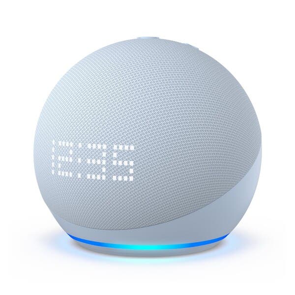 Assistente de Voz Alexa Echo Dot 5ª Geração com Relógio Amazon Azul ...