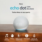 Echo Dot 5ª Geração com Relógio Branco Amazon