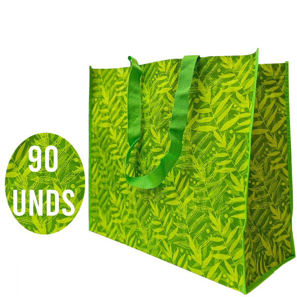 Ecobag Bolsa Ecologica 90 Unidades Sacola De Ombro Reutilizav