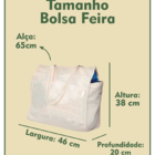 Ecobag De Feira "recicle" - Algodão 100% Reciclado - Creme