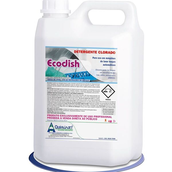 Ecodish - Detergente Clorado - P/ Máquinas De Lavar Louças -