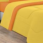 Edredom 1 Peça Solteiro Amarelo Laranja