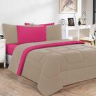 Edredom 1 Peça Solteiro Avelã Pink