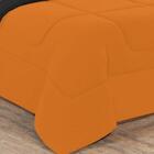 Edredom 1 Peça Solteiro Laranja Preto