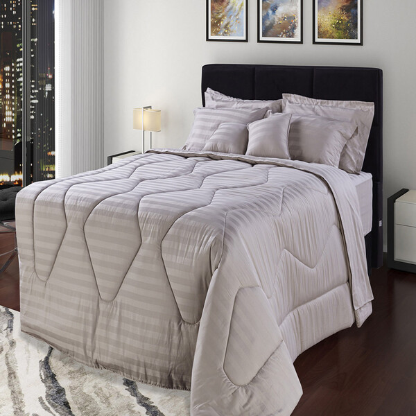 Edredom 300 Fios 100 Algodão Casal / Queen 270x240cm Adamasca