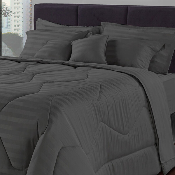 Edredom 300 Fios 100 Algodão Solteiro 270x170cm Adamascado Bf