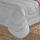 Edredom 5 Pçs De Verão Casal Queen Cinza E Rosa Casen