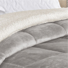 Edredom Bariloche King Dupla Face Sherpa Toque Lã Carneiro -