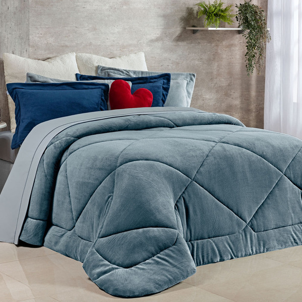 Edredom Bartho Solteiro Dupla Face Manta Soft Fofinho 1 Peça