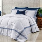 Edredom Casal 260x240cm Percal 200 Fios Luke Bernadete Casa A