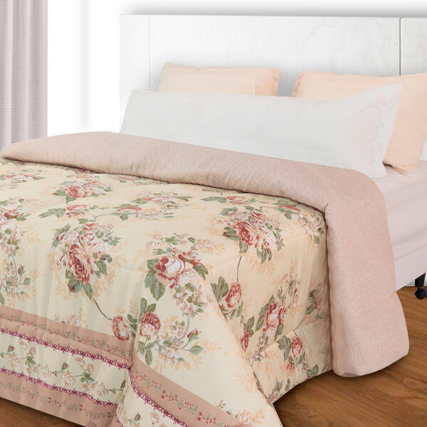 Edredom Casal Antialérgico Dupla Face Estampado 215x190cm Bf