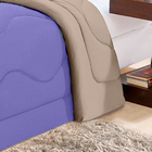 Edredom Casal Liso Malha Dupla Face Aconchegante Avelã C Lilás