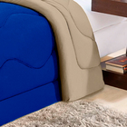 Edredom Casal Liso Malha Dupla Face Aconchegante Avelã C Royal