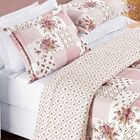 Edredom Casal Padrão Bouti Dupla Face 3 Peças - Rosa Matura