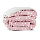 Edredom Casal Padrão Coberdrom Sherpa/mantinha Petit Poa 1 Pe