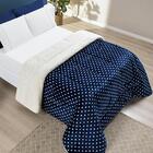 Edredom Casal Padrão Coberdrom Sherpa/mantinha Petit Poa 1 Pe