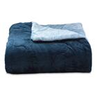 Edredom Casal Plush Flanel Dupla Face 200x220 Azul Jeans