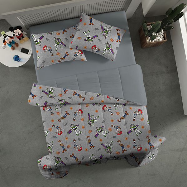 Edredom Casal Portallar Malha Dupla Face Disney Toy Story Woo