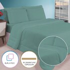 Edredom Casal Queen 6 Peças Leve Para Verão Função Cobre Leit