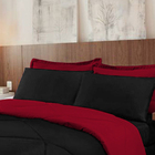 Edredom Casal Queen + Lençol Luxo 5 Pçs Dupla Face Cotex Pret