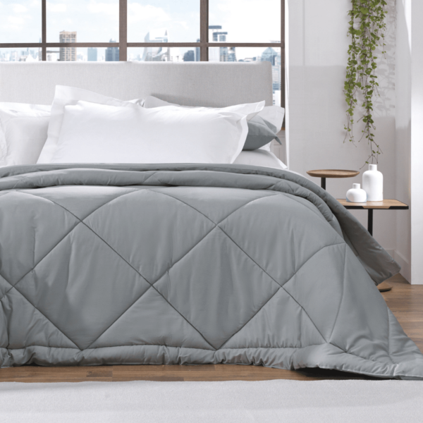 Edredom Casal Queen Altenburg Malha Fio Penteado Cinza Spot Q