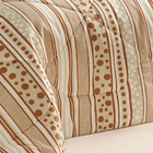 Edredom Casal Queen Avelã Estampado Geométrico 3 Peças