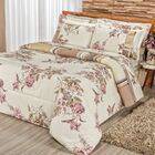 Edredom Casal Queen Requinte 3 Peças Palha