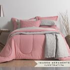 Edredom Casal Rosa Liss 100% Algodão Extramacio - Karsten