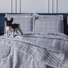 Edredom Classic Casal Queen  Grid Cinza