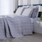 Edredom Classic Casal Queen  Grid Cinza