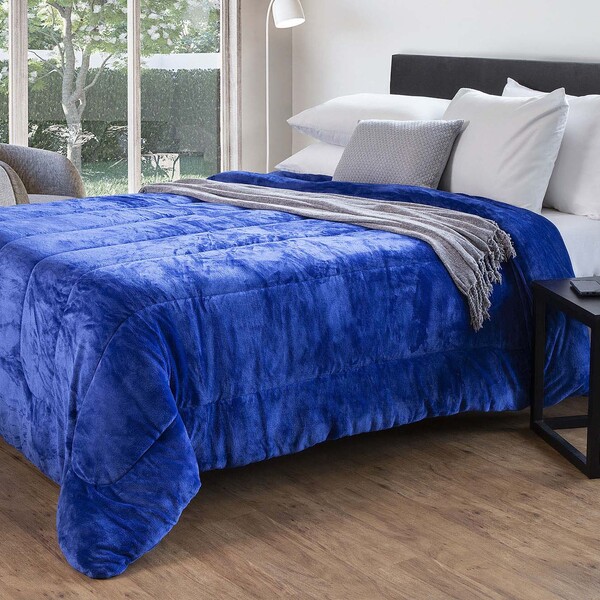 Edredom Coberdrom Casal Queen Dupla Face Soft Fleece Com Ench