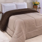 Edredom Coberdrom Fenix King Sherpa E Manta - Rosê - Tabaco -
