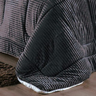 Edredom Coberdrom Manta Canelada Pesado King - Chumbo - 100%