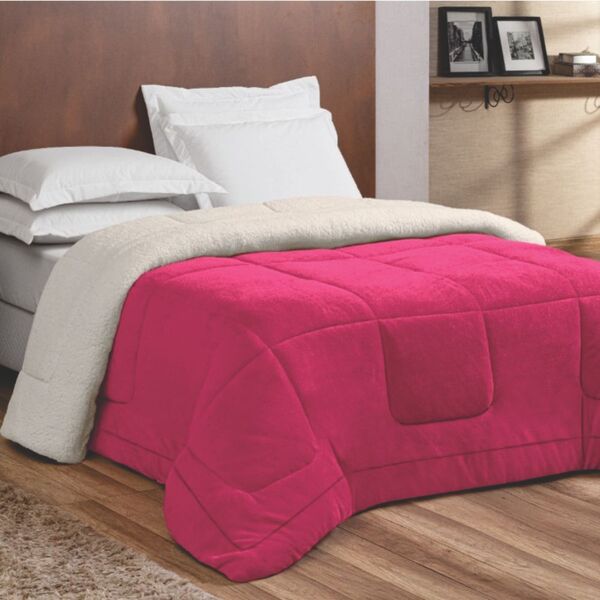 Edredom Coberdrom Nepal Queen Dupla Face Sherpa Toque Lã Carn