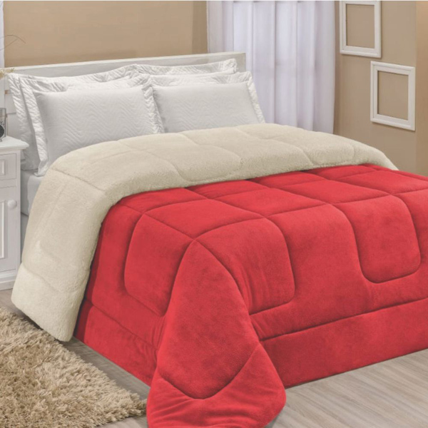 Edredom Coberdrom Pryme Especial Pesado Queen - Vermelho - 10