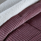 Edredom Coberdrom Queen Sherpa E Manta Canelada - Rosê