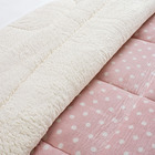 Edredom Coberdrom Romantico Poá King Sherpa E Manta Flannel -