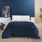 Edredom Coberdrom Romantico Poá Queen Sherpa E Manta Flannel
