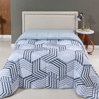 Edredom Coberdrom Sonho Bom King Em Malha - Cinza - 100% Algo