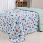 Edredom Coberdrom Sonho Bom Queen Em Malha - Verde - 100% Alg