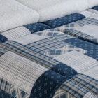 Edredom Coberdrom Sonobom King Sherpa E Manta - Patchwork Azu